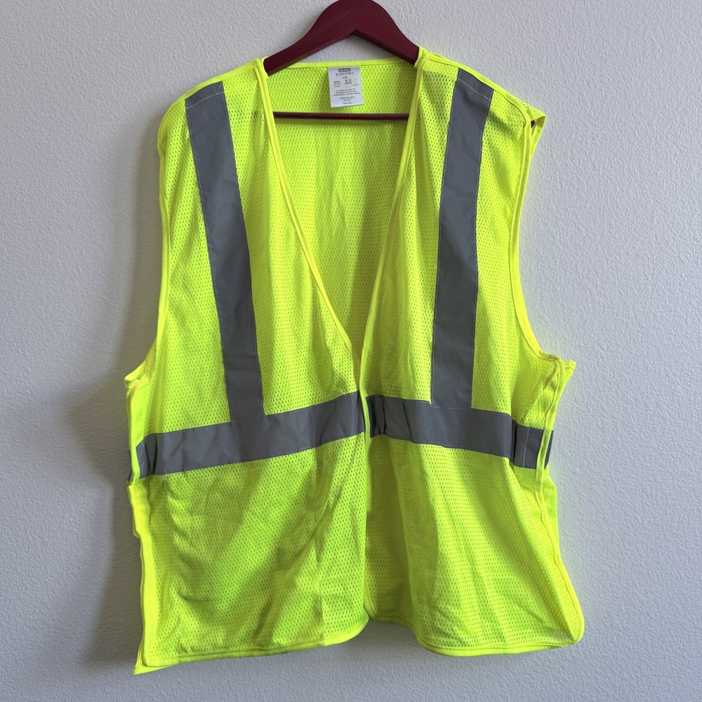 Uline S-16171G-L Hi Visibility Neon Lime Safety Vest Mesh‎ ANSI Class 2 L/XL